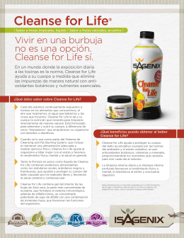 Cleanse for Life Flyer (ES)