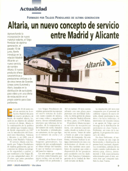 Altaria, un nuevo concepto de servicio entre - Vialibre