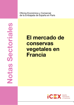 El Mercado de Conservas Vegetales en Francia - ICEX