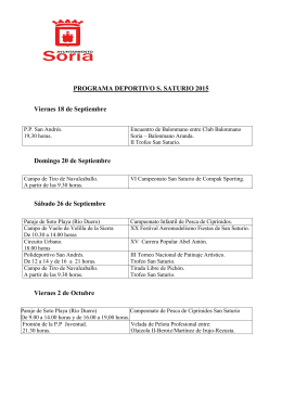 Programa Deportivo San Saturio 2015