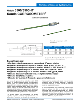 Modelo 3500/3500HT Sonda CORROSOMETER