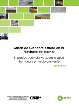 Minas de Glencore Xstrata en la Provincia de Espinar: