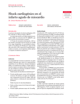 Shock cardiogénico en el infarto agudo de miocardio
