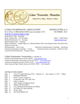 October 2012 - Cuban Numismatic Association