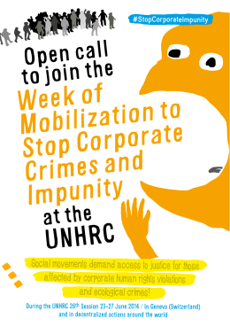 Flyer for the Week of mobilisation