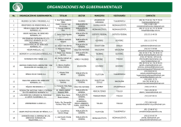 Organizaciones No Gubernamentales (ONG)