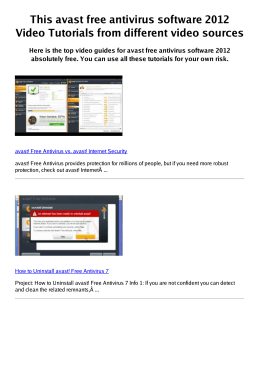 #Z avast free antivirus software 2012 PDF video books