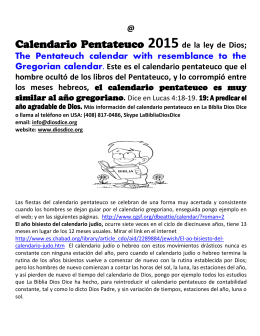 0.2015 Calendario Anual 2015 Gregoriano y Pentateuco Rev 4