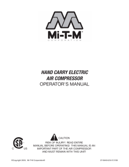 HAND CARRY ELECTRIC AIR COMPRESSOR - Mi-T