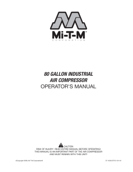 80 gallon industrial air compressor operator`s manual