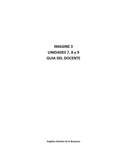 Unidades 7 a 9 Guía Docente - University of Dayton Publishing