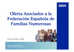 Oferta Asociados a la Federación Española de Familias Numerosas