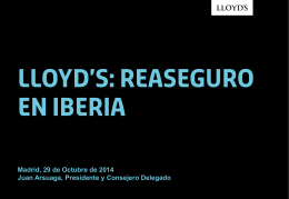 Lloyd`s: REASEGURO EN IBERIA