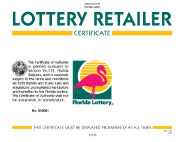 Attachment R: Florida Lottery