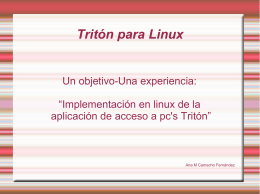 Tritón en Línux - Comunidad Virtual de Usuarios de la Universidad
