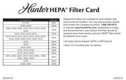 HEPA® Filter Card