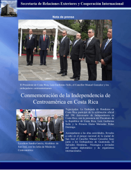 Conmemoración de la Independencia de Centroamérica en Costa