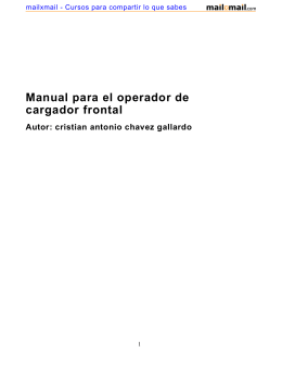 Manual para el operador de cargador frontal Autor