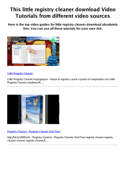 #Z little registry cleaner PDF video books