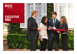 ExEcutivE mba - IESE Business School