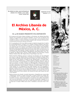 El Archivo Libanés de México, A. C.
