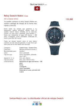 (Formato PDF) Relojes Swatch Irony Chrono | Reloj Nobro