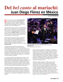 Del bel canto al mariachi: Juan Diego Flórez en México