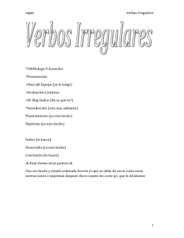 Verbos Irregulares II PDF - antoniohdezcaro