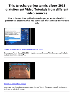 #Z telecharger jeu tennis elbow 2011 gratuitement PDF