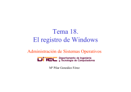 Tema 18. El registro de Windows