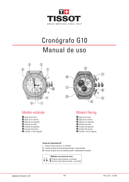 Cronógrafo G10 Manual de uso