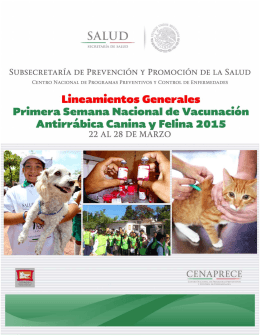 Semana Nacional de Vacunación Antirrábica Canina y