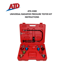 atd-3300 universal radiator pressure tester kit