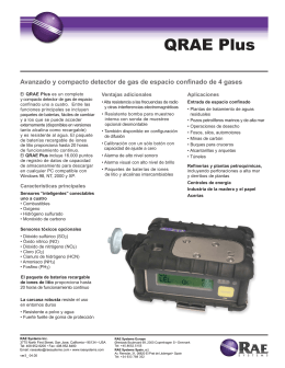 RAE Systems - QRAE Plus datasheet (Spanish)