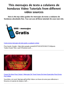 Z mensajes de texto a celulares de honduras PDF video