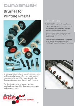 Brushes for Printing Presses