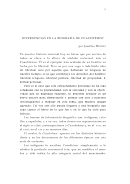 Divergencias en la biografía de Cuauhtémoc - E-journal