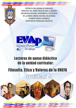 Filosofía, Ética y Valores de la UNEFA Unidad 4: Defensa Integral