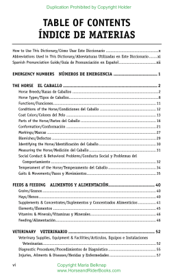 table of contents índice de materias