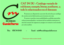 CAT 24 DU – Catálogo variado de colchones, canapés, literas