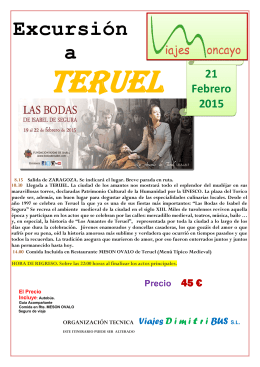 Teruel 2015 - Viajes Moncayo
