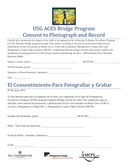 USG ACES Bridge Program Consent to Photograph and Record El