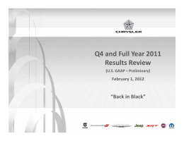 Q4 and Full Year 2011 Results Review