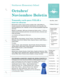 Octubre/ Noviembre Boletín - Northaven Elementary School