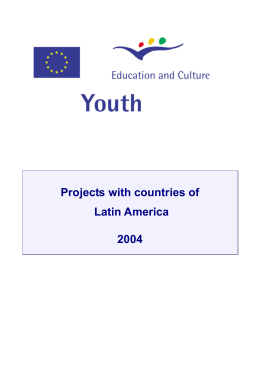 Projects with countries of Latin America 2004 - EACEA