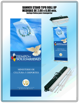 BANNER STAND TIPO ROLL UP MEDIDAS DE
