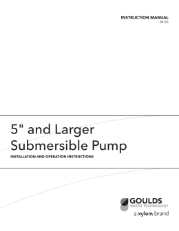5" and Larger Submersible Pump