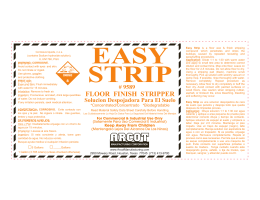 FLOOR FINISH STRIPPER - ARCOT Manufacturing Corporation