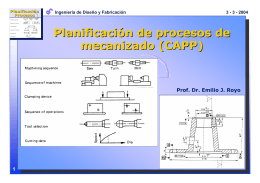 Planificación de Procesos de Mecanizado (CAPP)