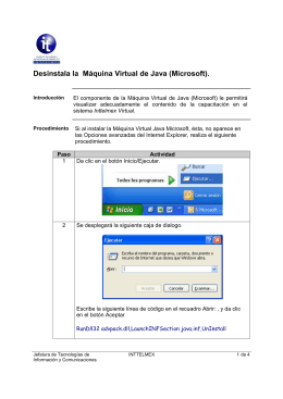 Desinstala la Máquina Virtual de Java (Microsoft).